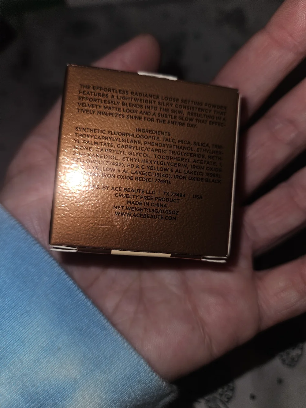 Ace Beauté Setting Powder in Fair 1.5, Concealer in L2